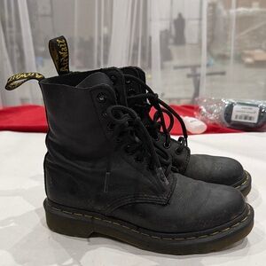 Dr. Martens Black Leather Combat Boots